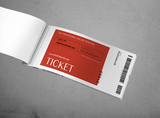 Tickets para consumiciones numerados