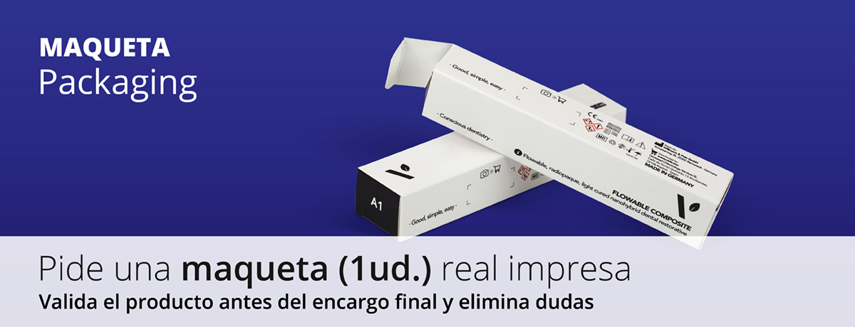 Prototipo Packaging Maquetas impresas 1 ud de cajas personalizadas