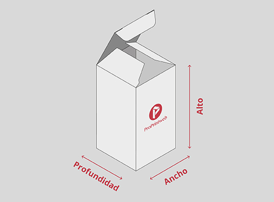 Impresión 1 ud de caja Tapa y Fondo automontable - Prototipo ProPrintweb