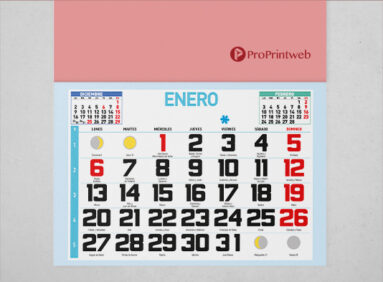 Calendario-faldilla-mensual-idioma ESP - Imprenta ProPrintweb