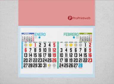 Novedad ProPrintweb - Calendario faldilla bimensual idioma ESP